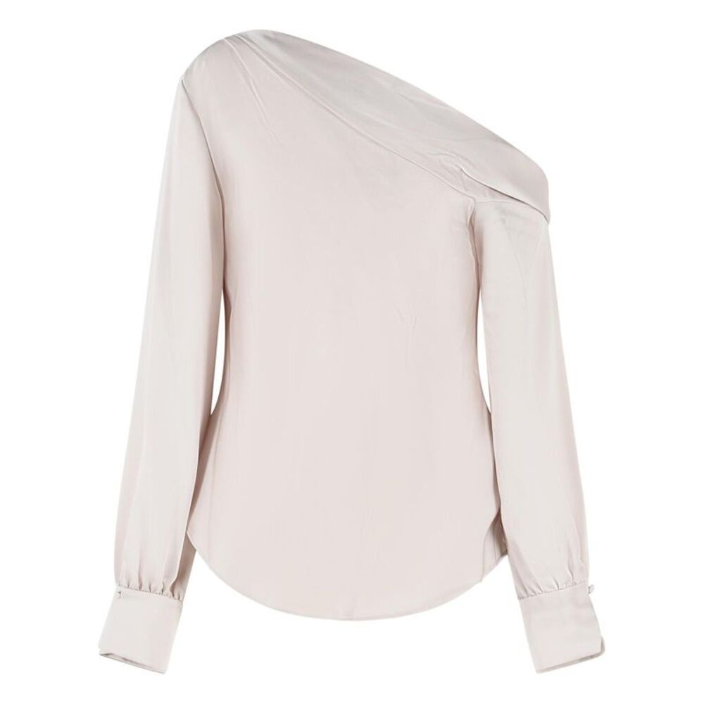 Simkhai 'Alice' One-Shoulder Top In Ivory Acetate Blend Women